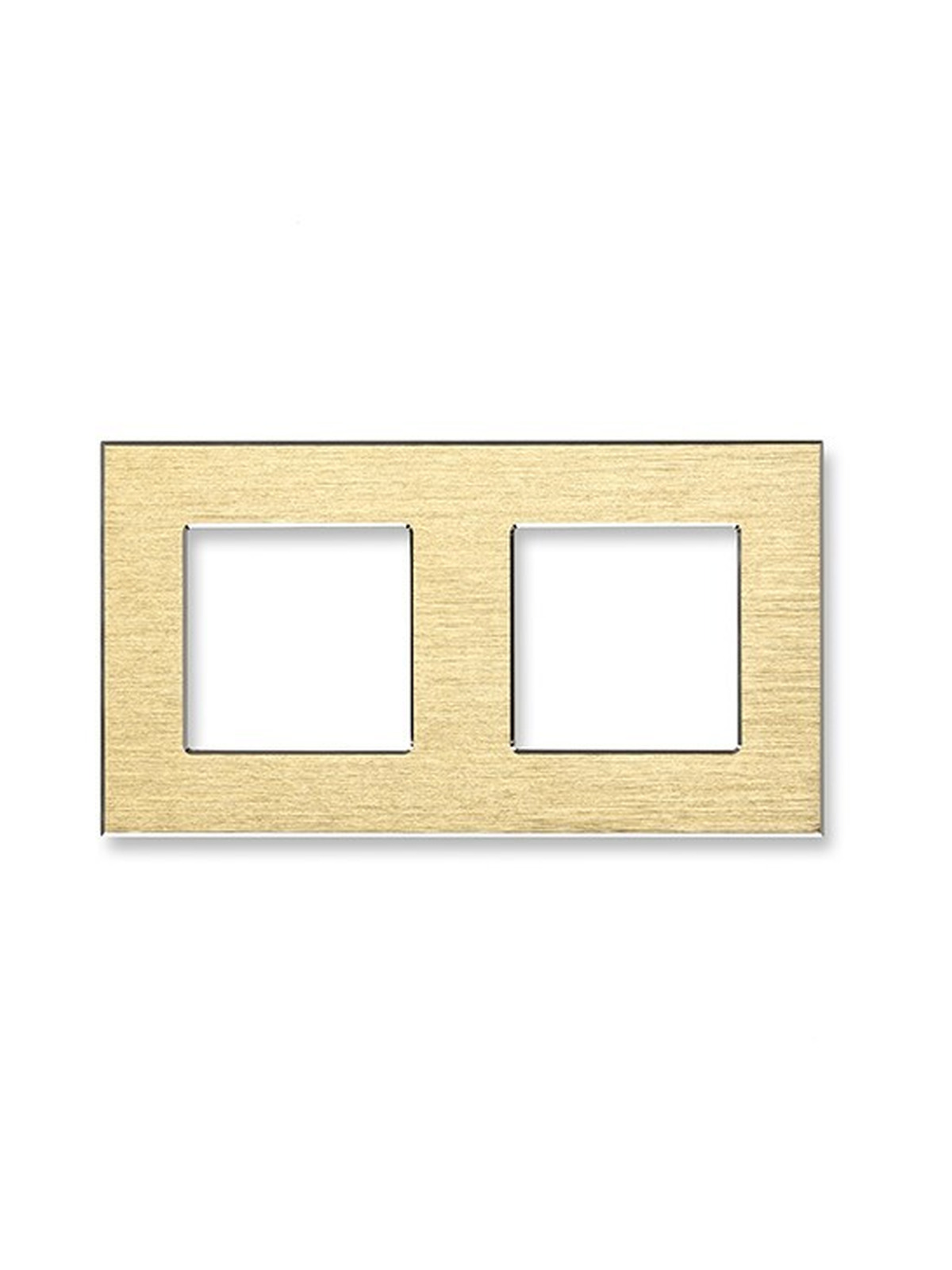 Купить Рамка MVAVA, 2 поста, 157×86 мм, алюминий, золотая в интернет-магазине Mvava.ru