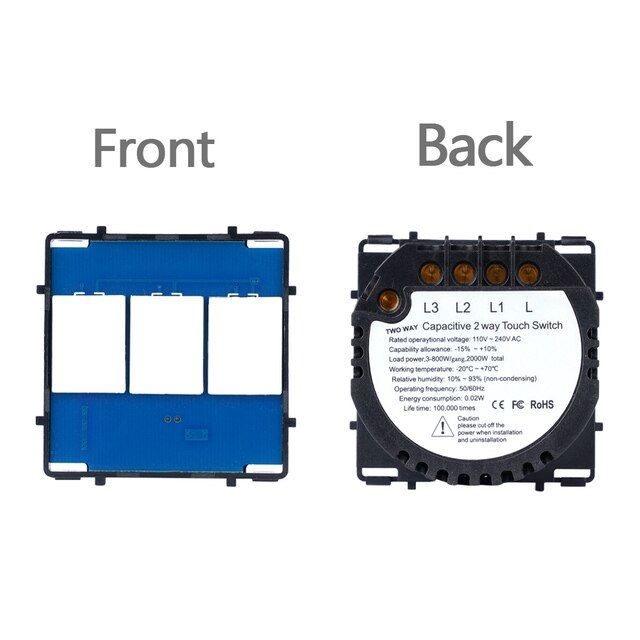 Купить Сенсорный модуль, 3 клавиши проходной/перекрестный (без панели) в интернет-магазине Mvava.ru