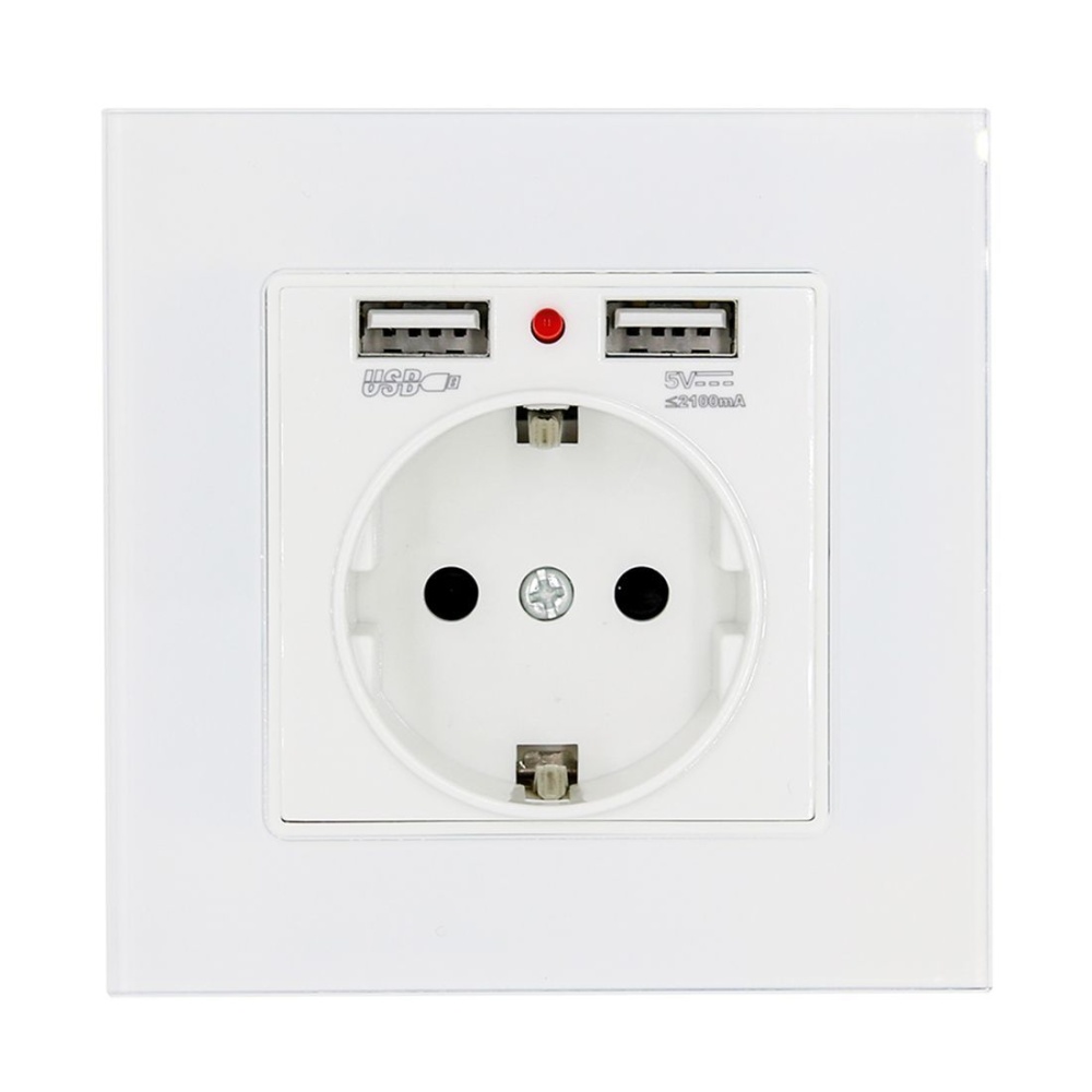 Купить Розетка ZigBee 3 поста, 16А рамка стекло 86х86мм цвет черный в интернет-магазине Mvava.ru