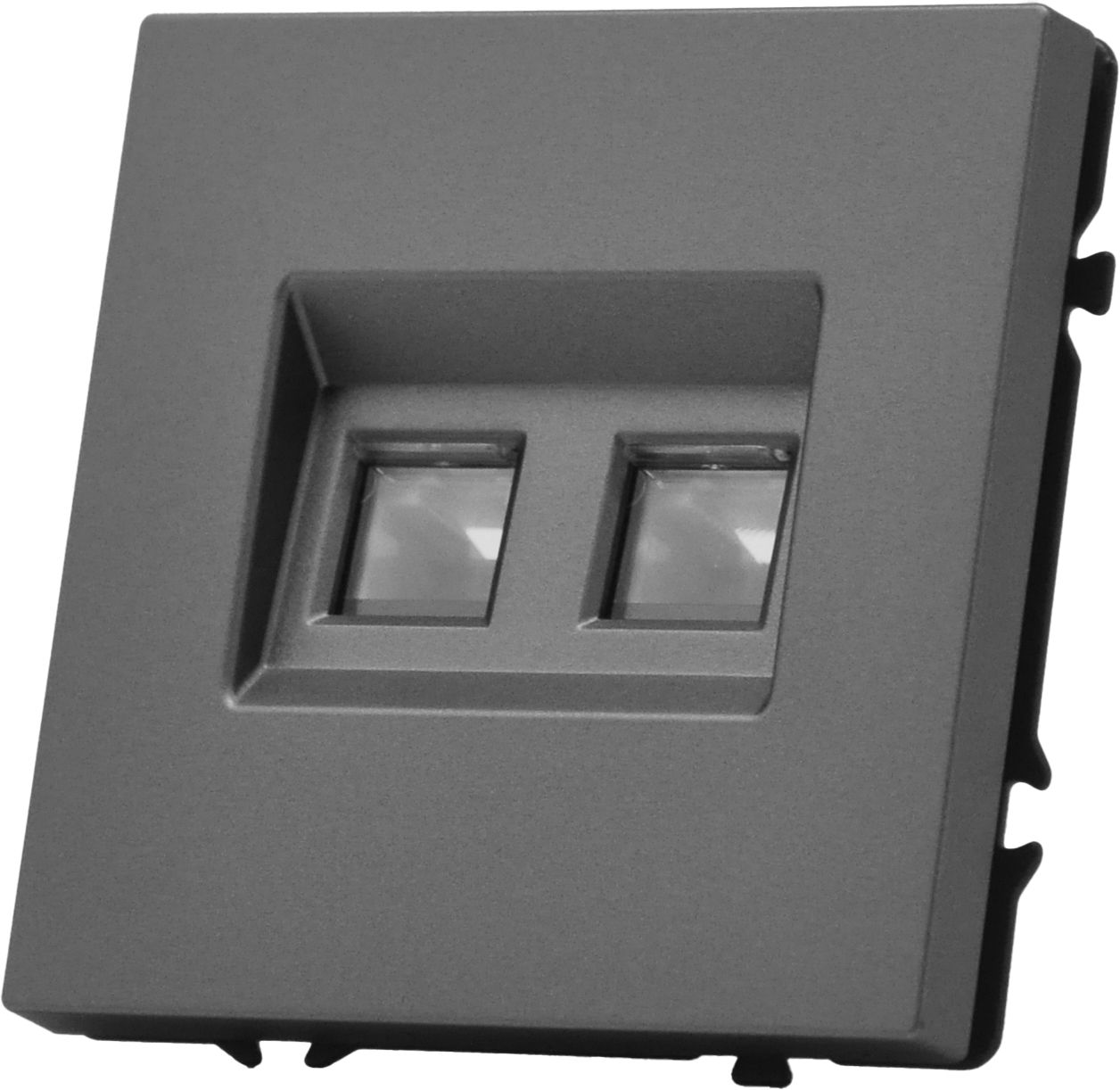 Механизм розетки двойная echo, TEL RJ11 (без рамки) цвет серый MVAVA