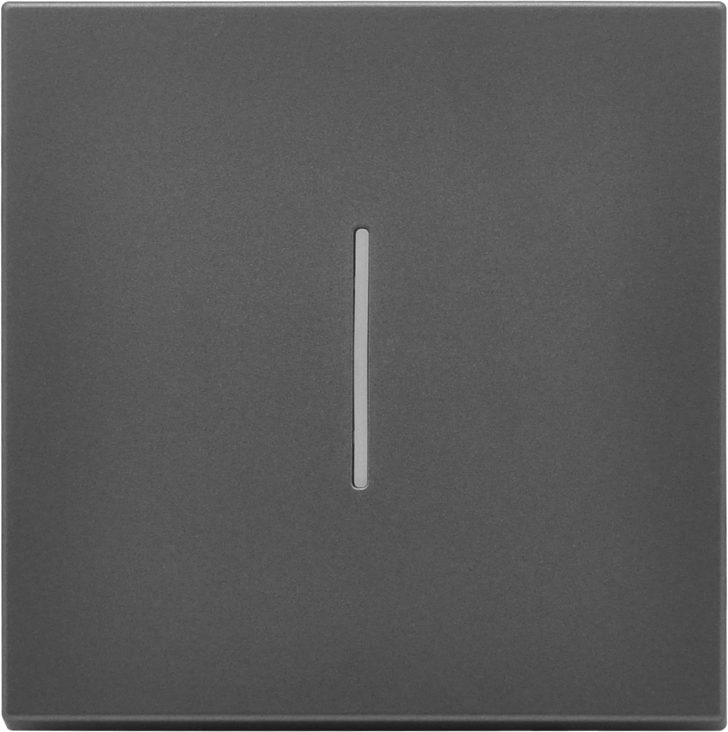 Выключатель echo LED с самовозвратом (Reset, Кнопка), 1 клавиша, (без рамки) цвет серый MVAVA