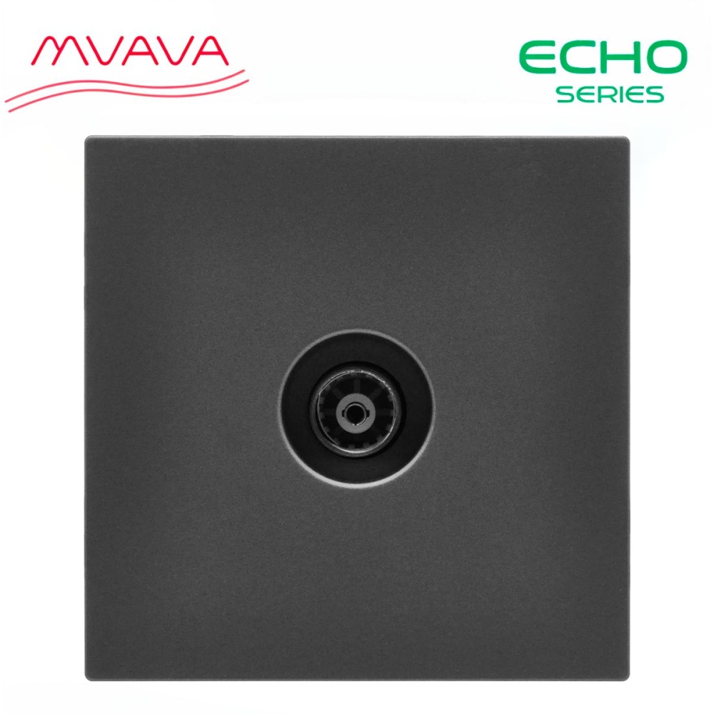 Купить Розетка echo ТВ (без рамки), цвет серый в интернет-магазине Mvava.ru