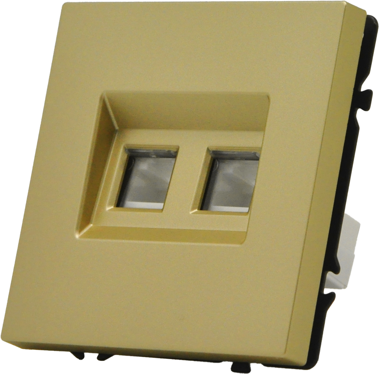 Механизм розетки двойная echo, TEL RJ11 (без рамки) цвет золотой MVAVA