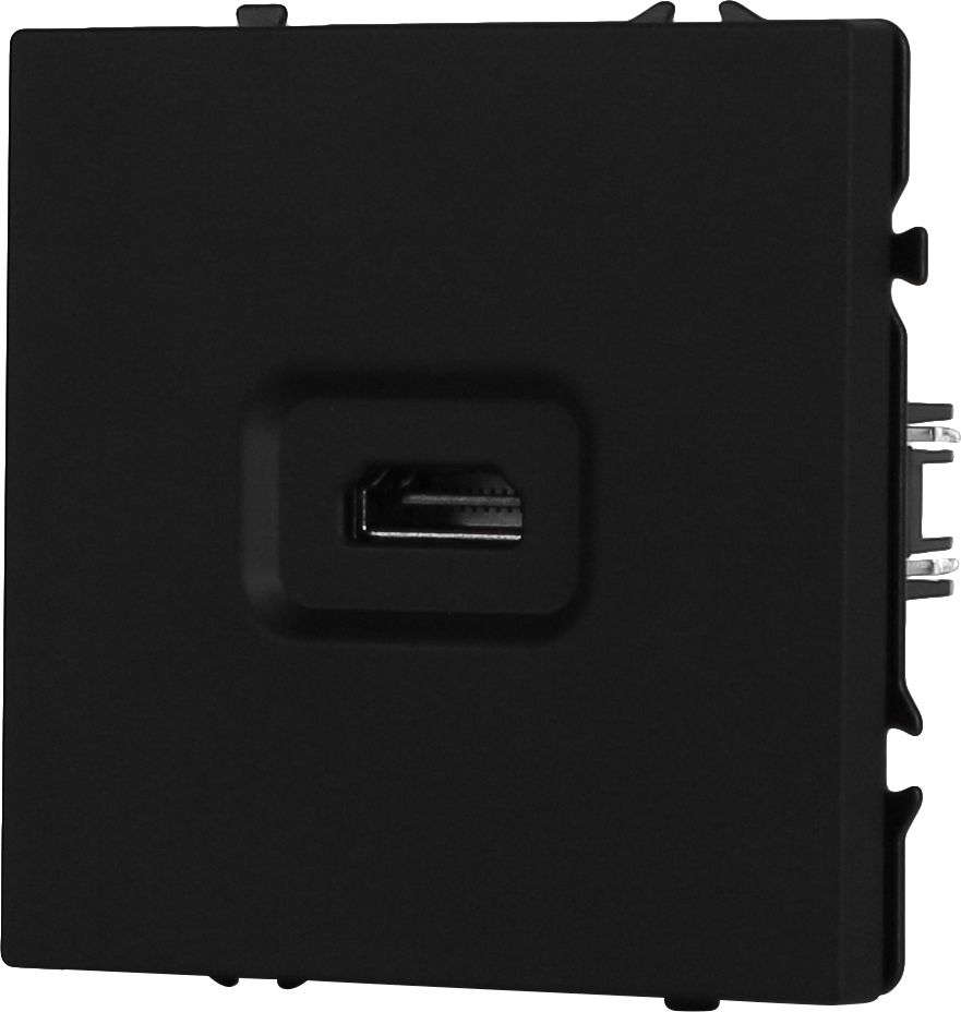 Механизм розетки echo, HDMI (без рамки) цвет черный MVAVA