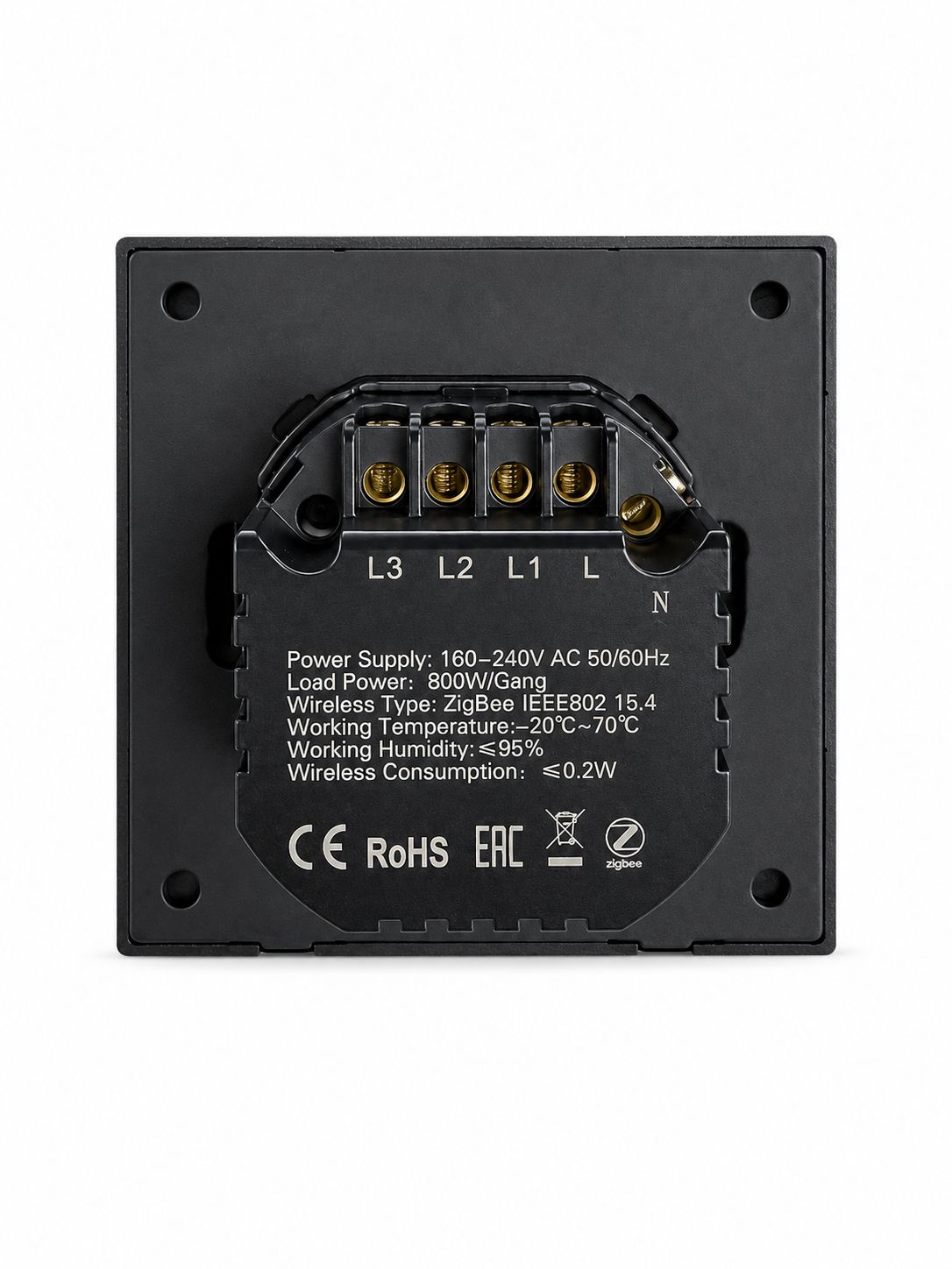 Умный выключатель ZigBee Scale, 3кл, 1 пост, рамка 86x86 мм, Алиса, цвет белый MVAVA