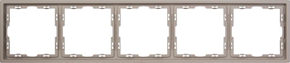 Рамка MVAVA Echo, 5 постов, 365×81 мм, пластик, кашемир MVAVA