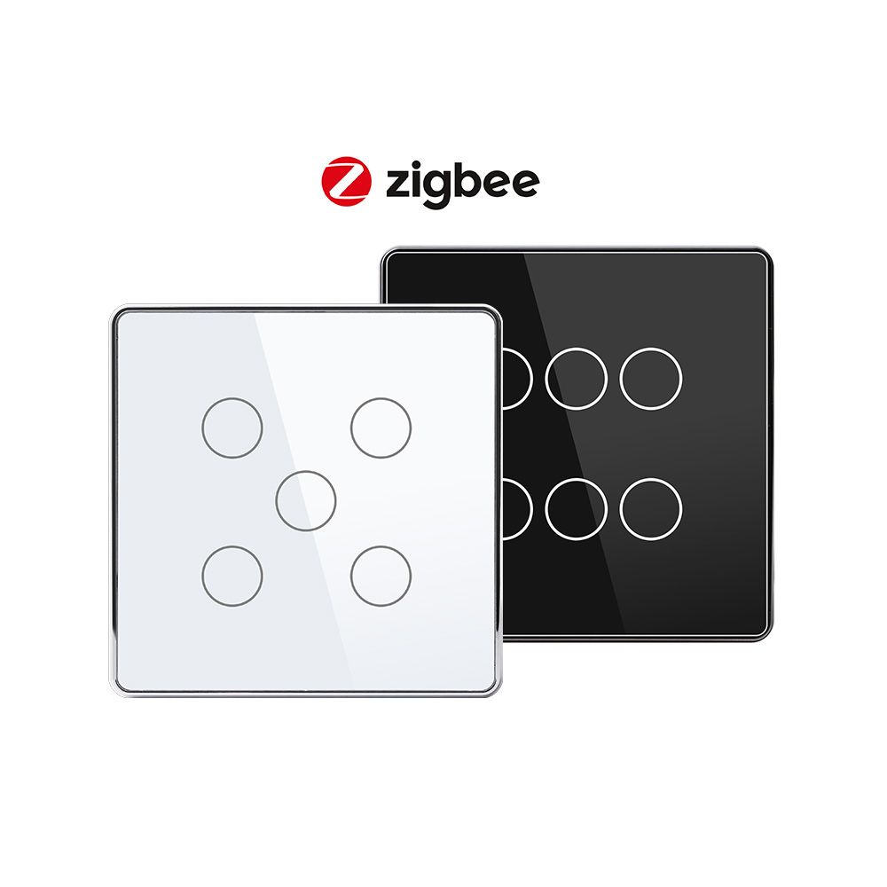Купить Сенсорный беспроводной переключатель сцен ZigBee 6 кл. цвет черный в интернет-магазине Mvava.ru