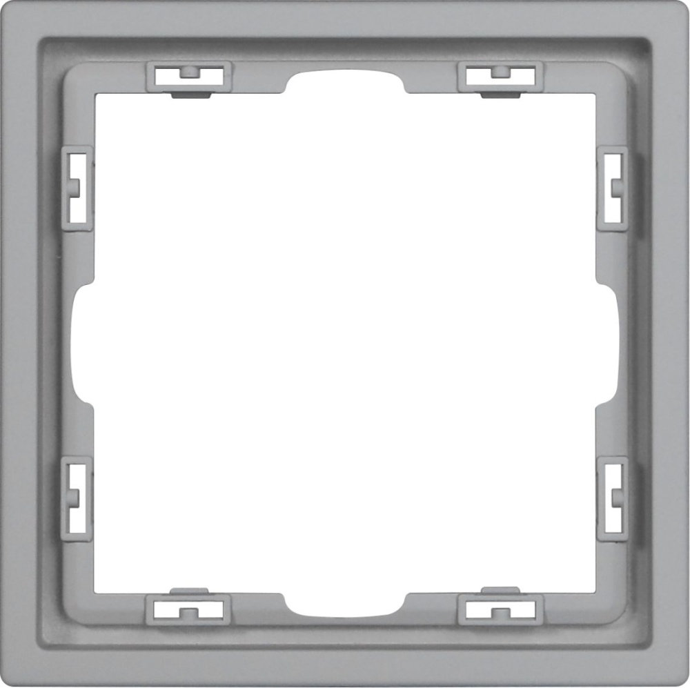 Рамка MVAVA Echo, 1 пост, 81×81 мм, пластик, серебро MVAVA
