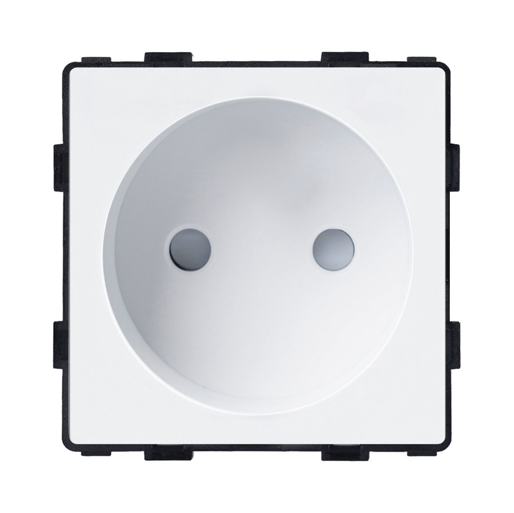 Купить Механизм розетки без заземления (без рамки), цвет белый в интернет-магазине Mvava.ru