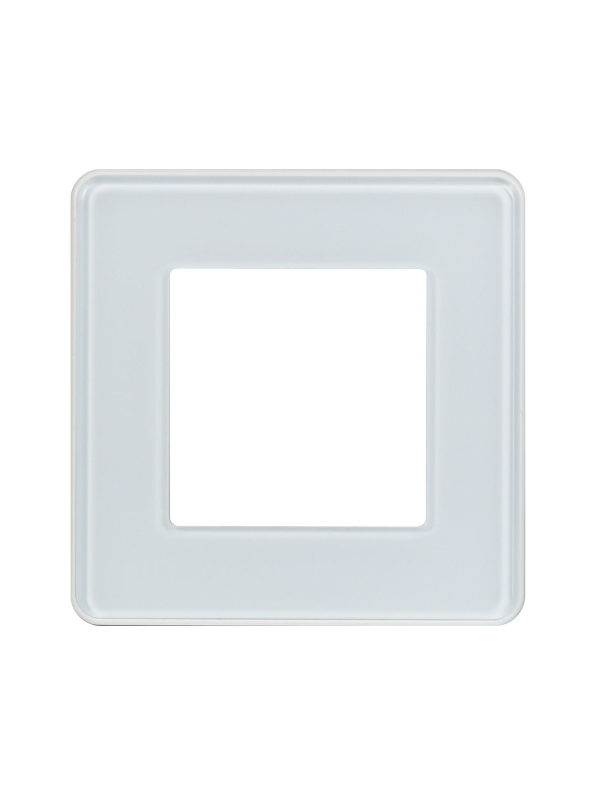 Купить Рамка MVAVA, 1 пост, 86×86 мм, стекло 2.5D, белая в интернет-магазине Mvava.ru