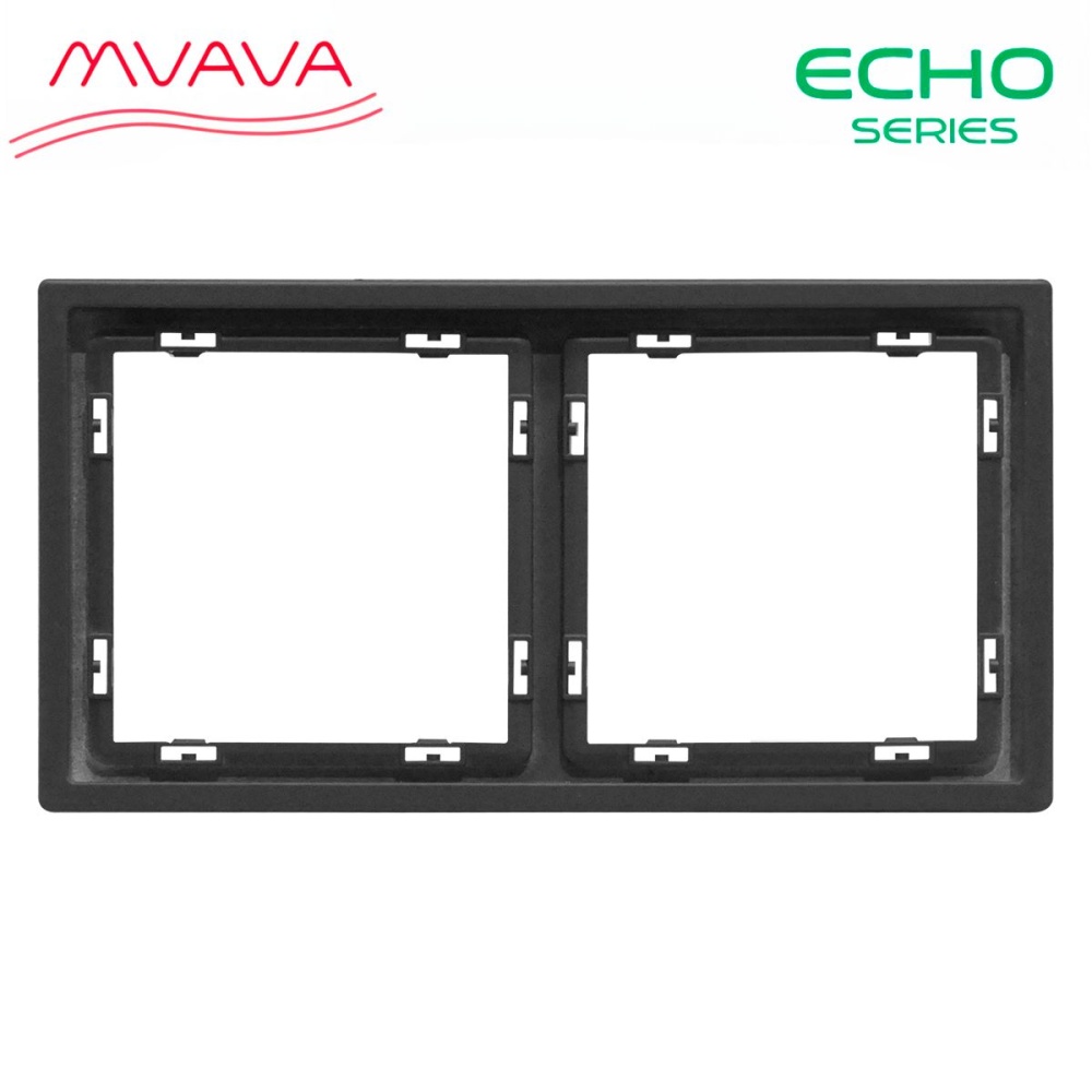 Купить Рамка 2 поста 152*81мм, серия echo, цвет серый в интернет-магазине Mvava.ru
