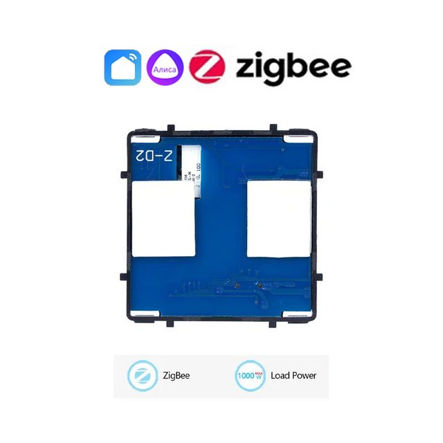 Купить Сенсорный модуль, 2 клавиши проходной Zigbee, (Алиса, без панели) в интернет-магазине Mvava.ru