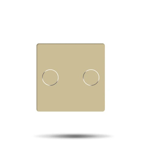 Купить Вставка 2G 47*47мм, стекло (без выкл.) цвет золотой в интернет-магазине Mvava.ru