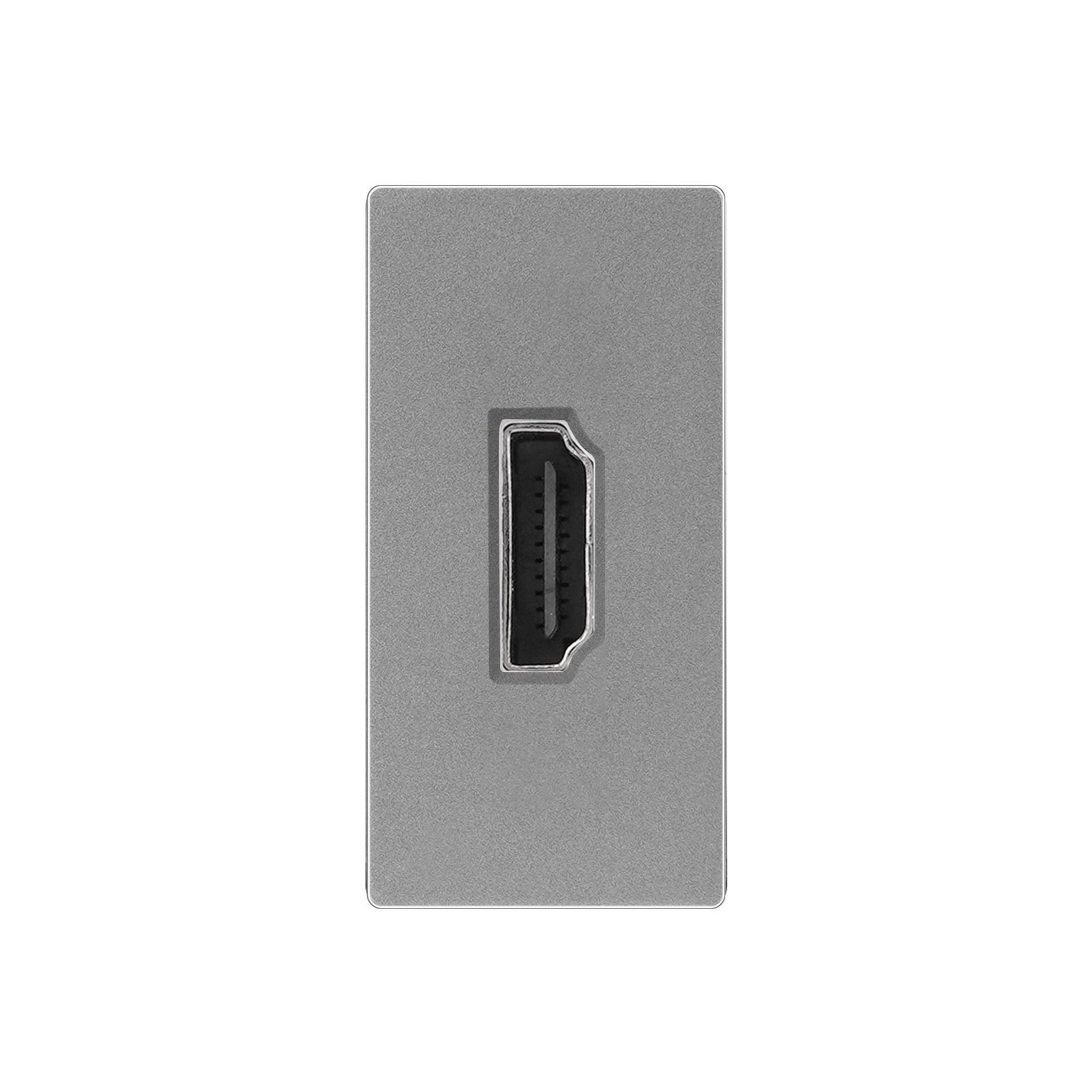 Купить Механизм розетки, 1/2 HDMI (без рамки) цвет серый в интернет-магазине Mvava.ru