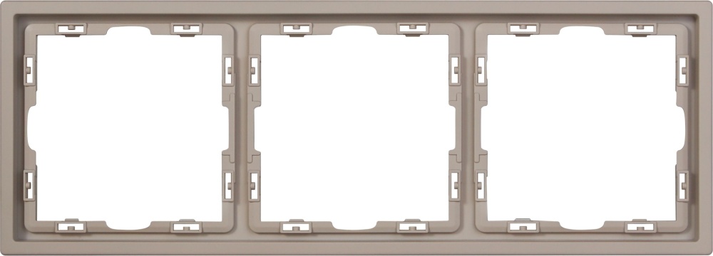Рамка MVAVA Echo, 3 поста, 223×81 мм, пластик, кашемир MVAVA