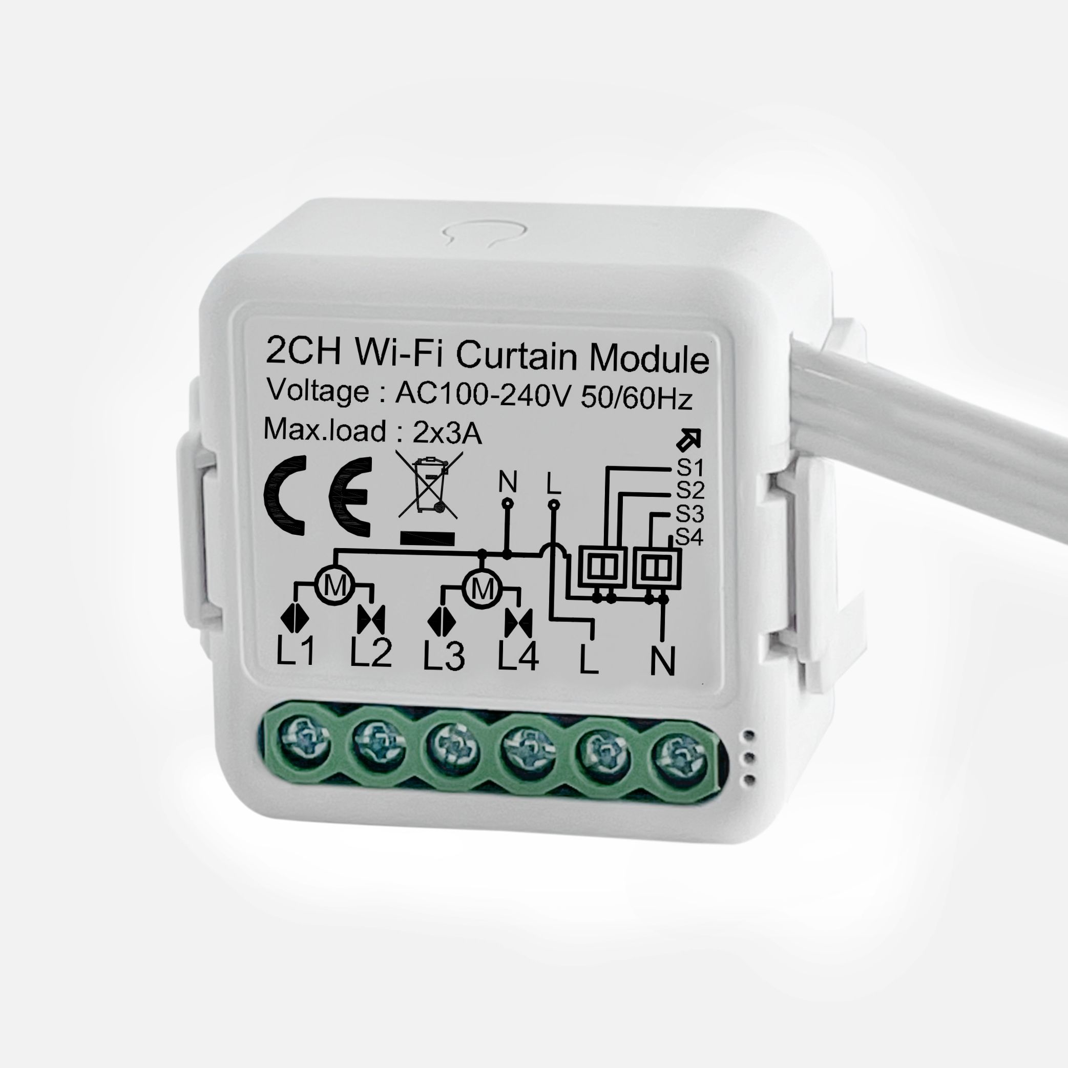 Купить Умное реле Wi-Fi 2 линии для штор (Алиса, с нулём) в интернет-магазине Mvava.ru