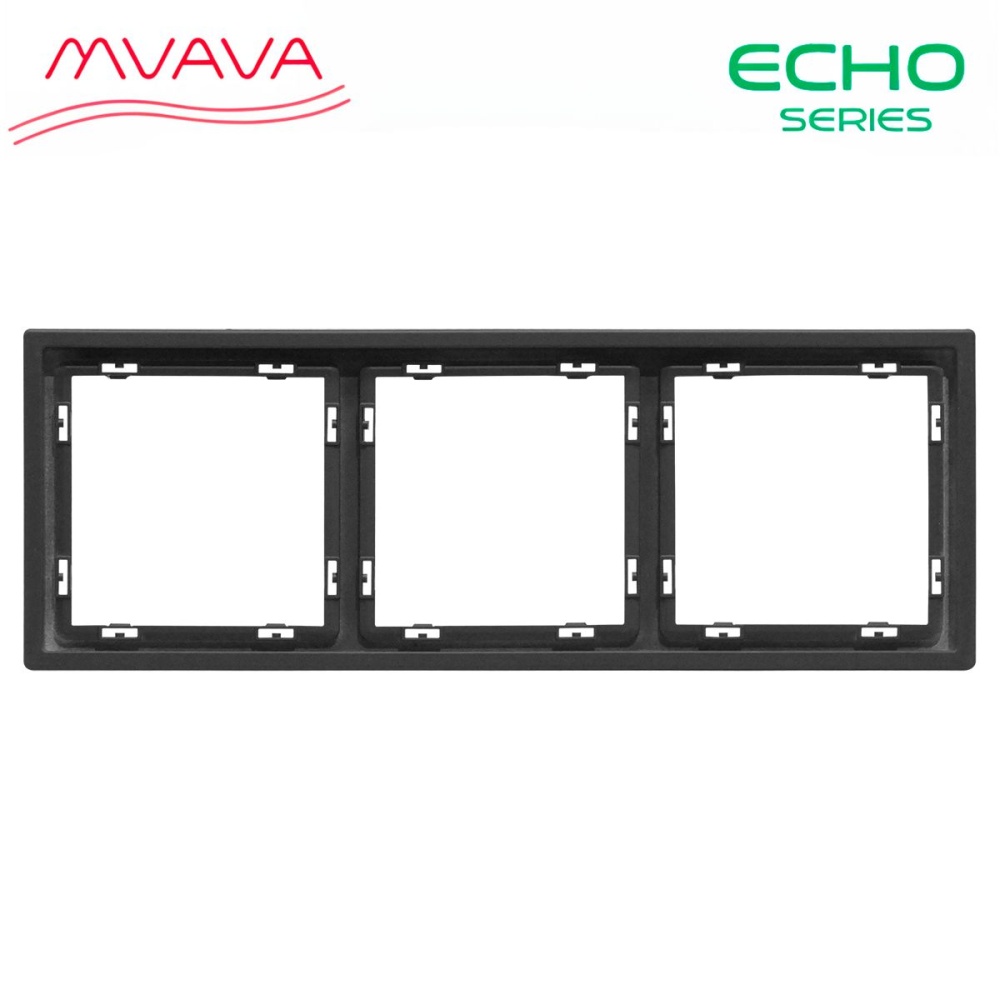 Купить Рамка 3 поста 223*81мм, серия echo, цвет серый в интернет-магазине Mvava.ru