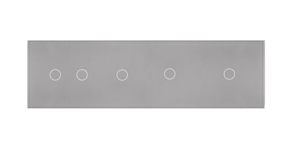 Купить Панель 4 поста (2G+1G+1G+1G) 299*86мм, стекло (без выкл.) цвет, серый в интернет-магазине Mvava.ru