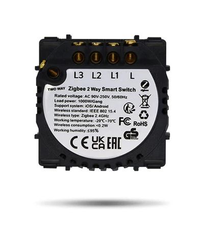 Купить Сенсорный модуль, 3 клавиши проходной Zigbee, (Алиса, без панели) в интернет-магазине Mvava.ru