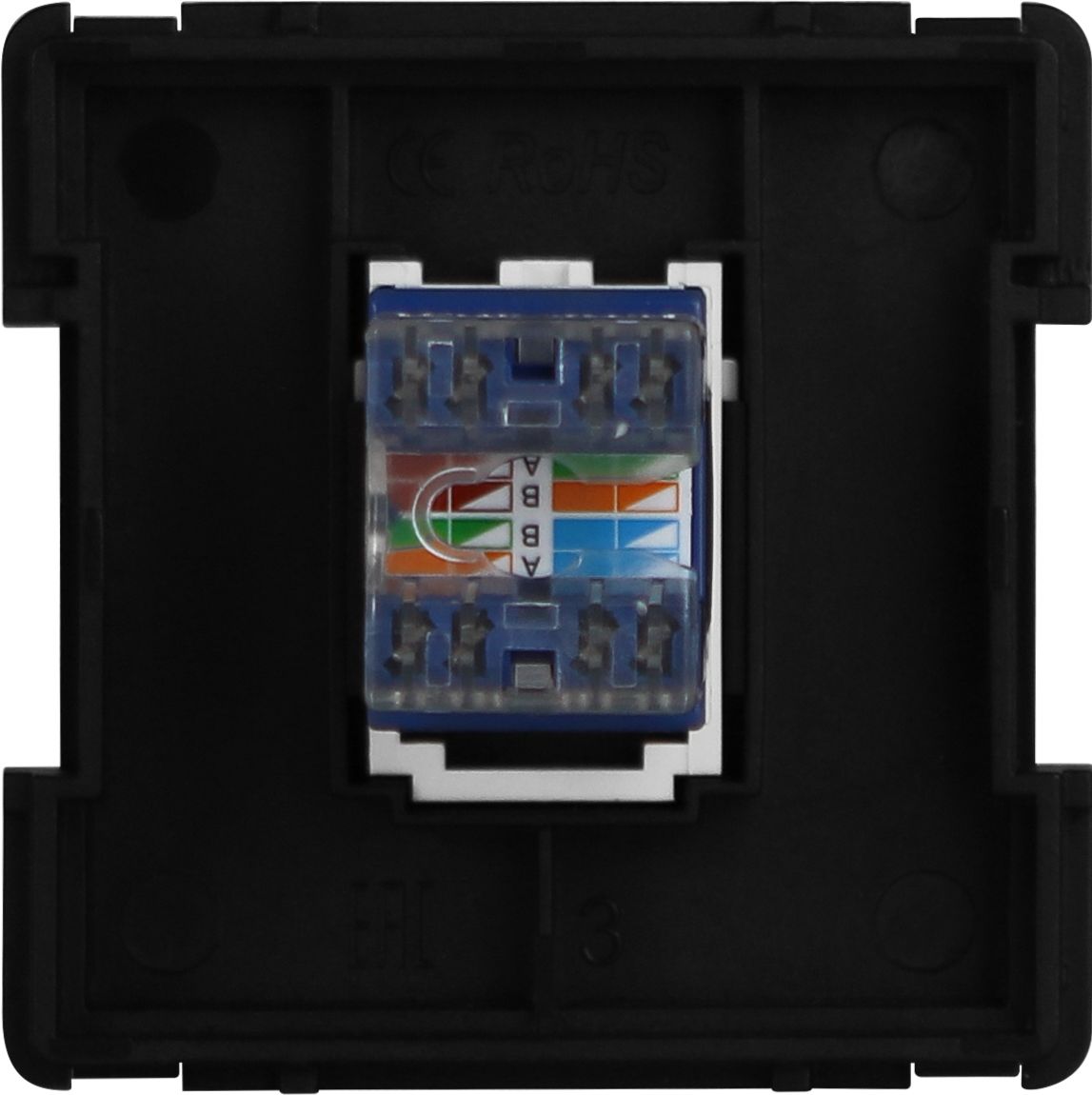 Купить Механизм розетки интернет RJ-45, Cat6, цвет черный в интернет-магазине Mvava.ru