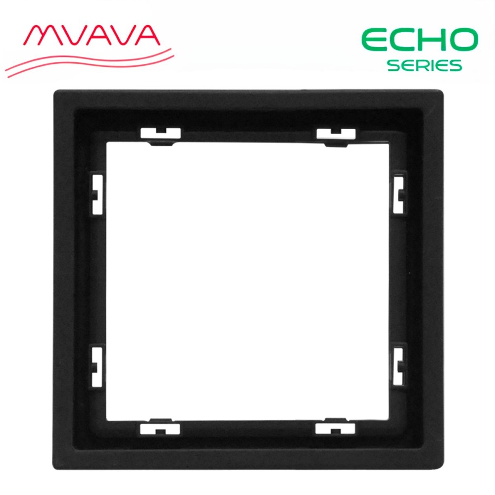 Купить Рамка 1 пост 81*81мм, серия echo, цвет черный в интернет-магазине Mvava.ru