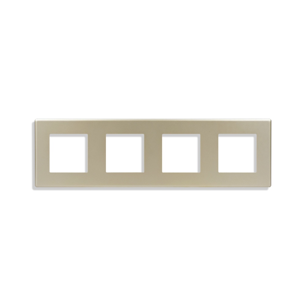 Купить Рамка 4 поста 299*86мм, пластик, цвет золотой в интернет-магазине Mvava.ru