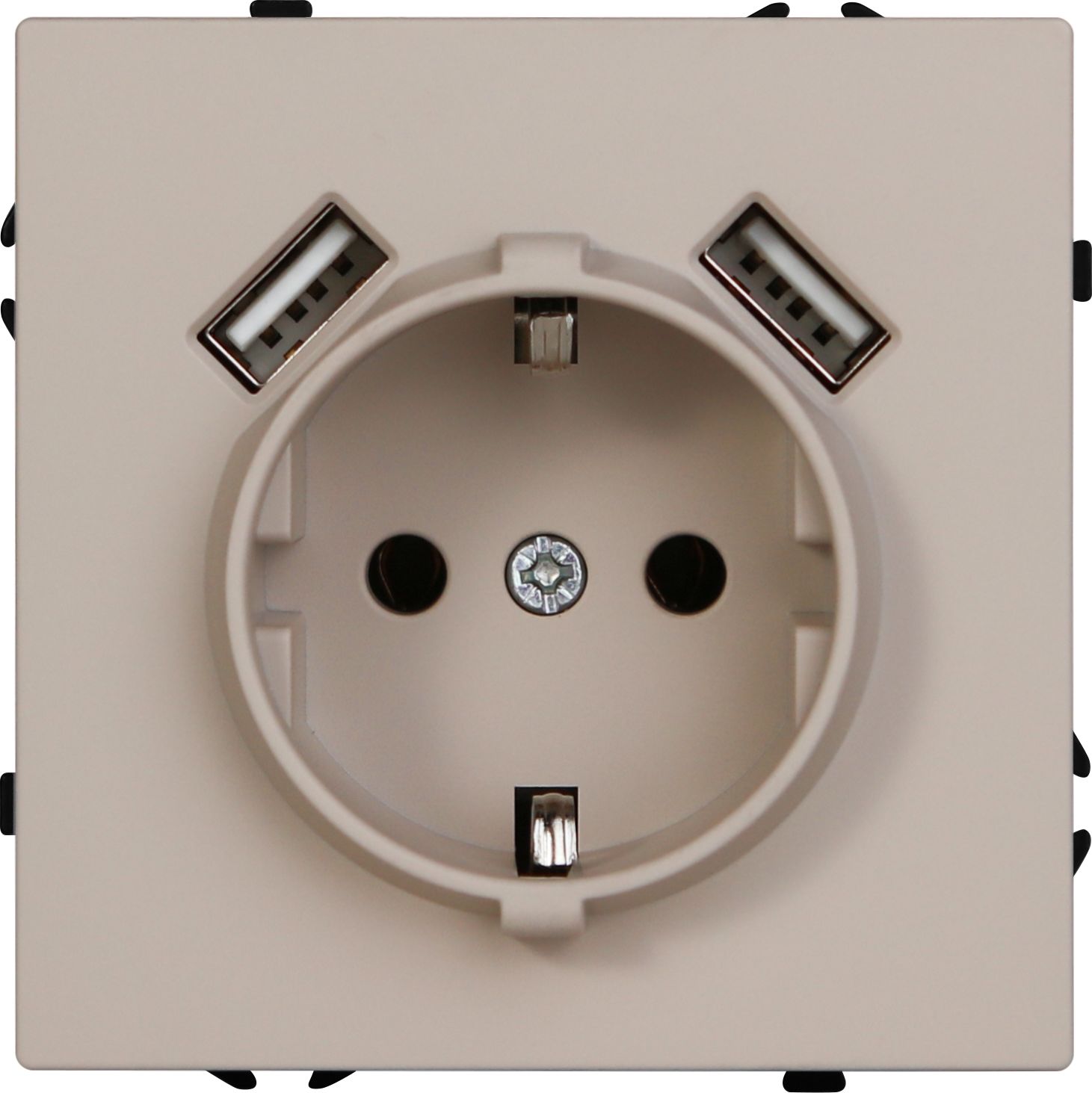 Розетка echo (без рамки) с Usb AA, зарядка 10W, цвет кашемир MVAVA