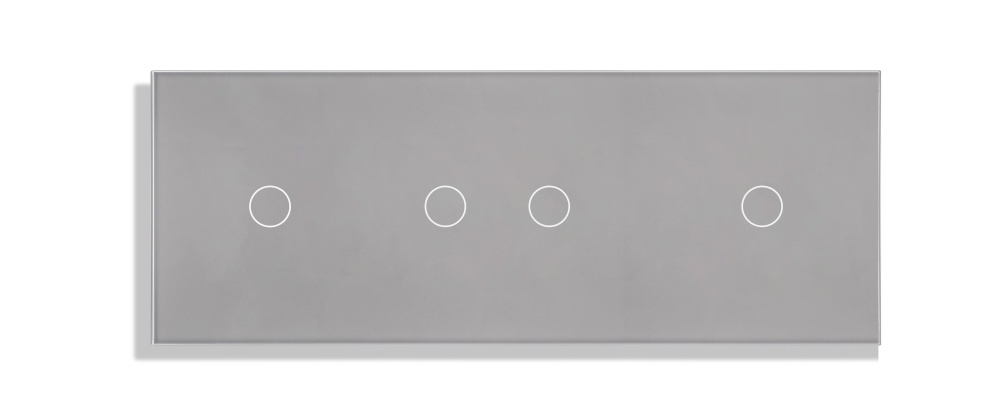 Купить Панель 3 поста (1G+2G+1G) стекло 228*86 цвет серый в интернет-магазине Mvava.ru