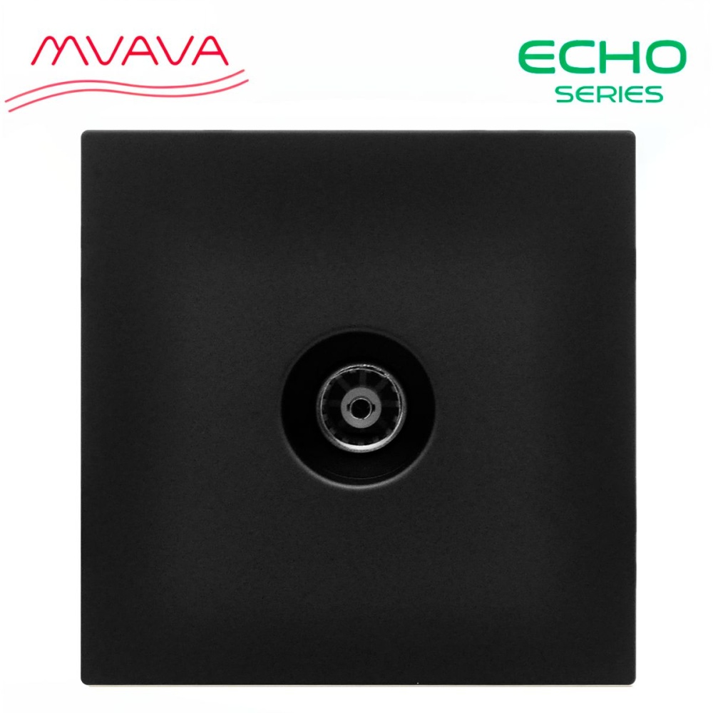Купить Розетка echo ТВ (без рамки), цвет черный в интернет-магазине Mvava.ru