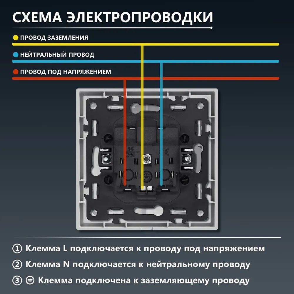 Розетка echo электрическая 1 пост 16А, рамка 81x81мм, цвет золото MVAVA