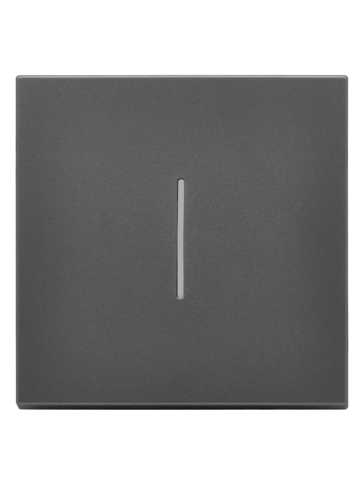 Выключатель echo LED с самовозвратом (Reset, Кнопка), 1 клавиша, (без рамки) цвет серый MVAVA