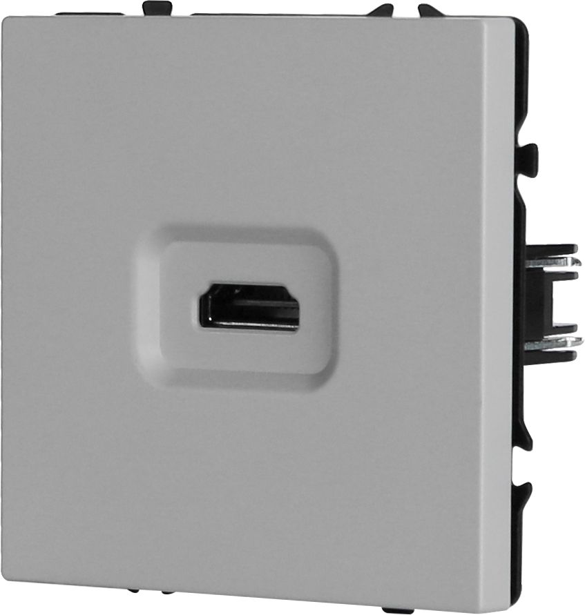 Механизм розетки echo, HDMI (без рамки) цвет серебро MVAVA