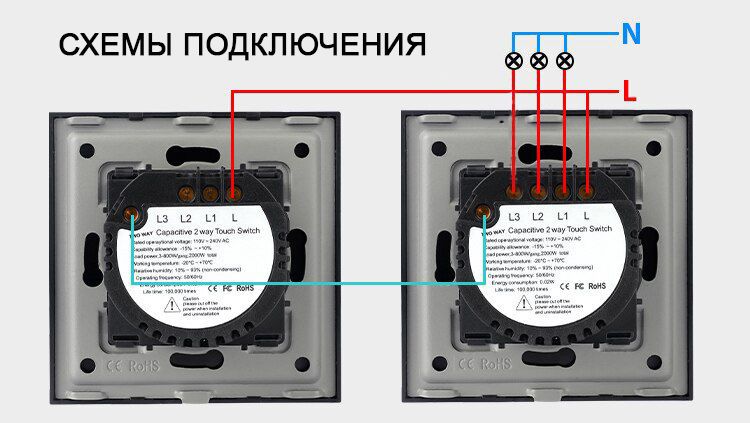Купить Сенсорный модуль, 3 клавиши проходной/перекрестный (без панели) в интернет-магазине Mvava.ru