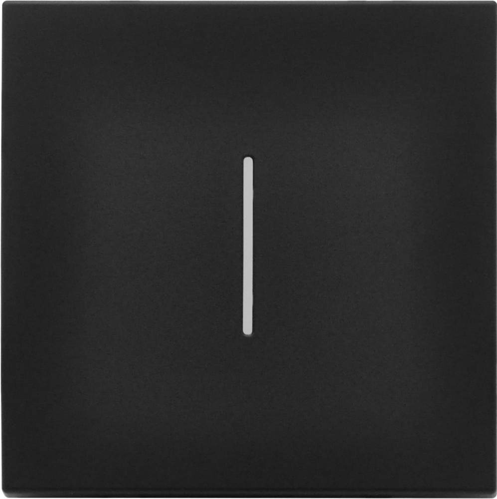 Выключатель echo LED с самовозвратом (Reset, Кнопка), 1 клавиша, (без рамки) цвет черный MVAVA