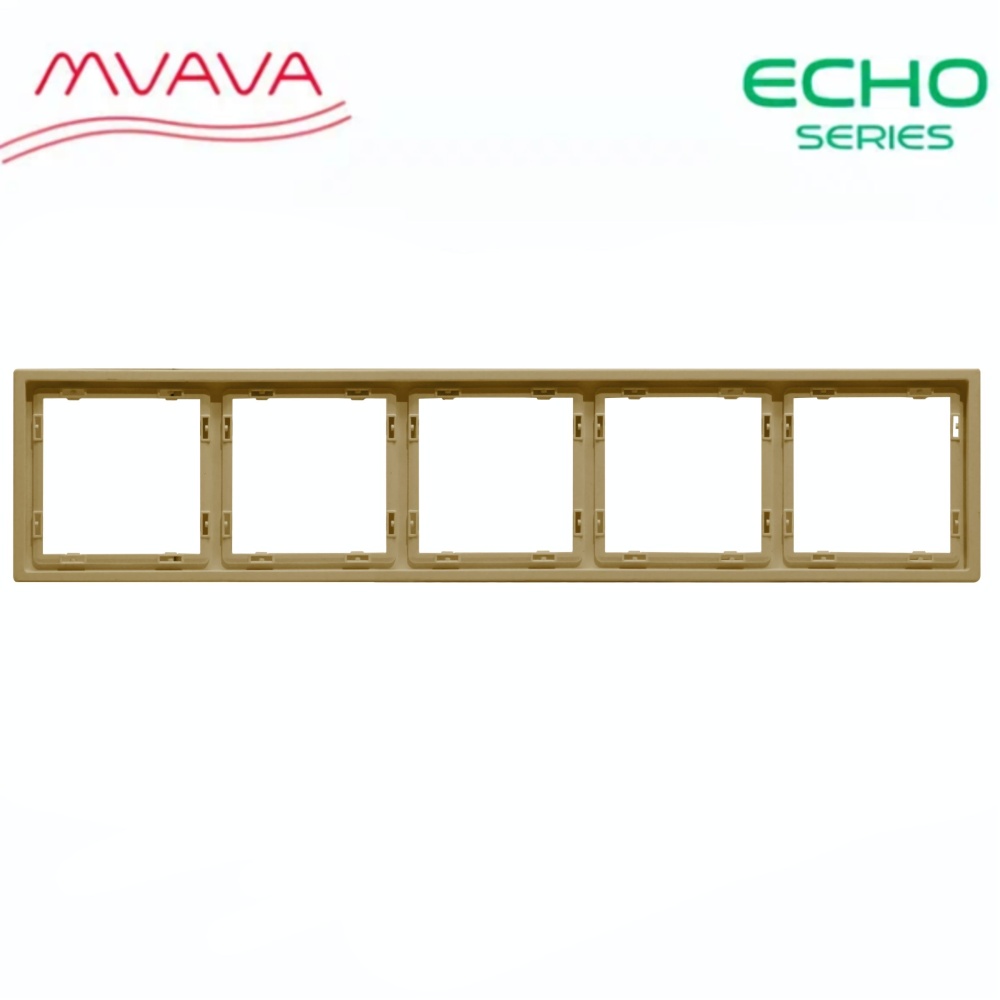 Купить Рамка 5 постов 365*81мм, серия echo, цвет золотой в интернет-магазине Mvava.ru