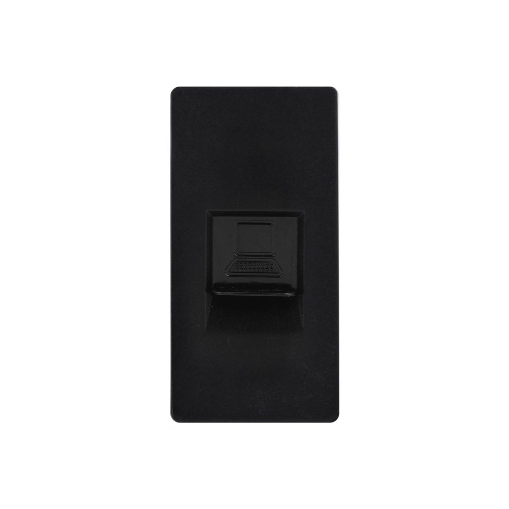 Купить Механизм розетки, 1/2 CAT5 (без рамки) цвет черный в интернет-магазине Mvava.ru