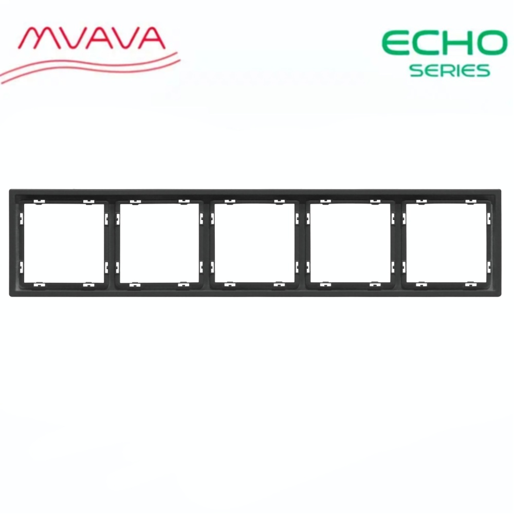 Купить Рамка 5 постов 365*81мм, серия echo, цвет серый в интернет-магазине Mvava.ru