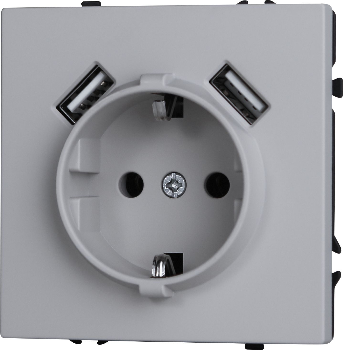 Розетка echo (без рамки) с Usb AA, зарядка 10W, цвет серебро MVAVA