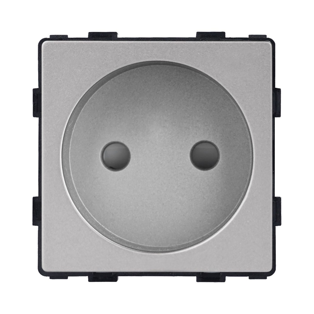 Купить Механизм розетки без заземления (без рамки), цвет серый в интернет-магазине Mvava.ru