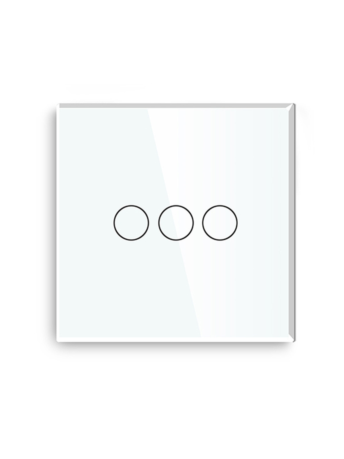 Купить Панель MVAVA, 1 пост, 3 клавиши (3К), 86×86 мм, стекло, белая в интернет-магазине Mvava.ru