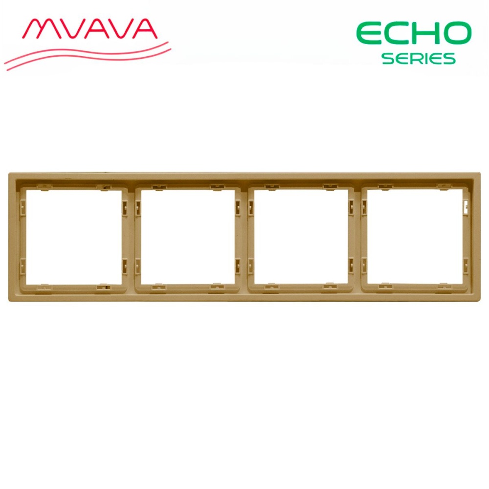 Купить Рамка 4 поста 294*81мм, серия echo, цвет золотой в интернет-магазине Mvava.ru