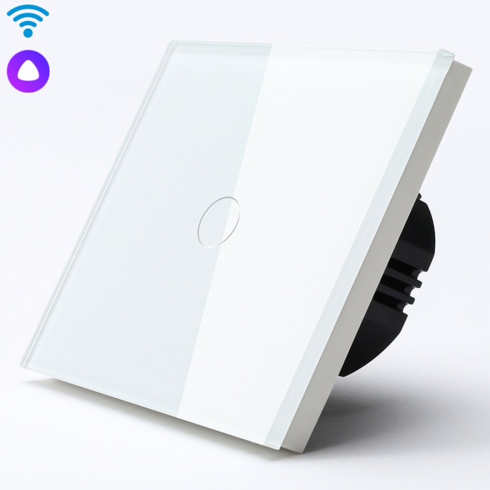 Купить Cенсорный Wi-Fi выключатель 600 Вт , с Алисой, 1 клавиша 1 пост, (1G) цвет белый в интернет-магазине Mvava.ru