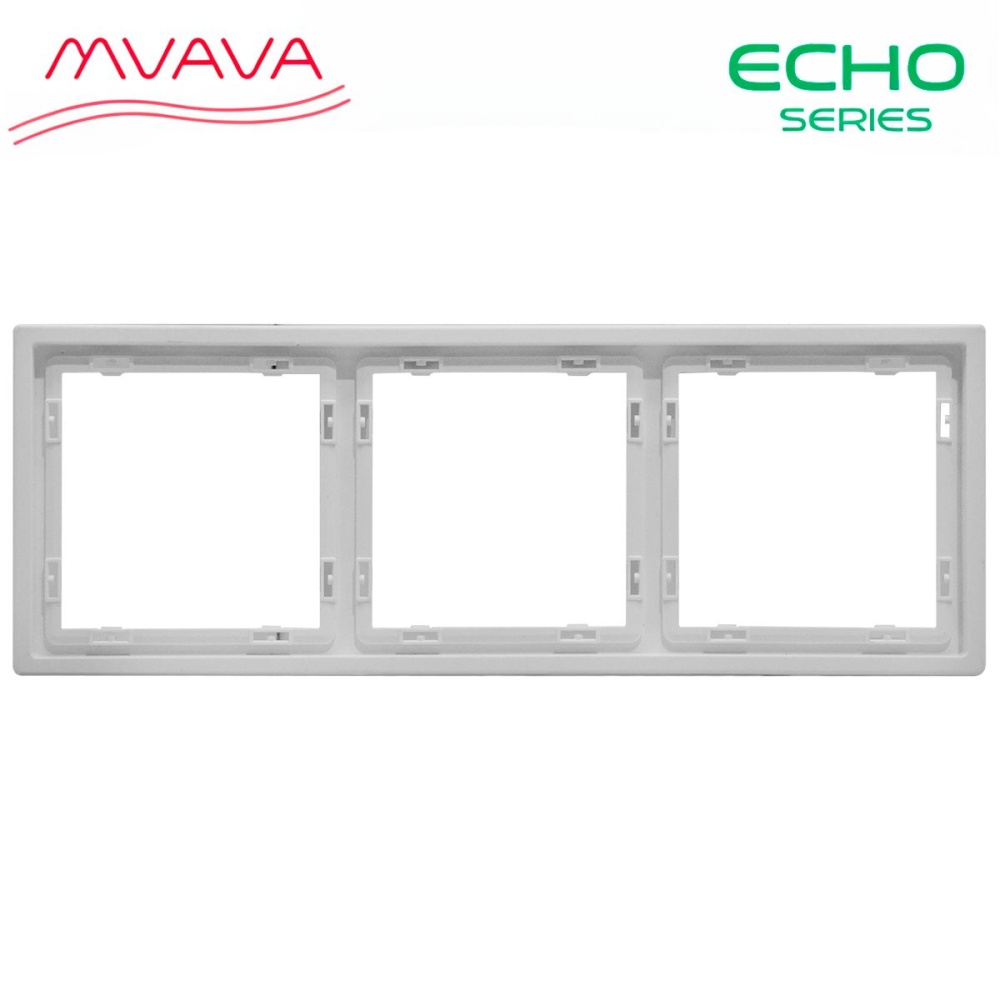 Купить Рамка 3 поста 223*81мм, серия echo, цвет белый в интернет-магазине Mvava.ru