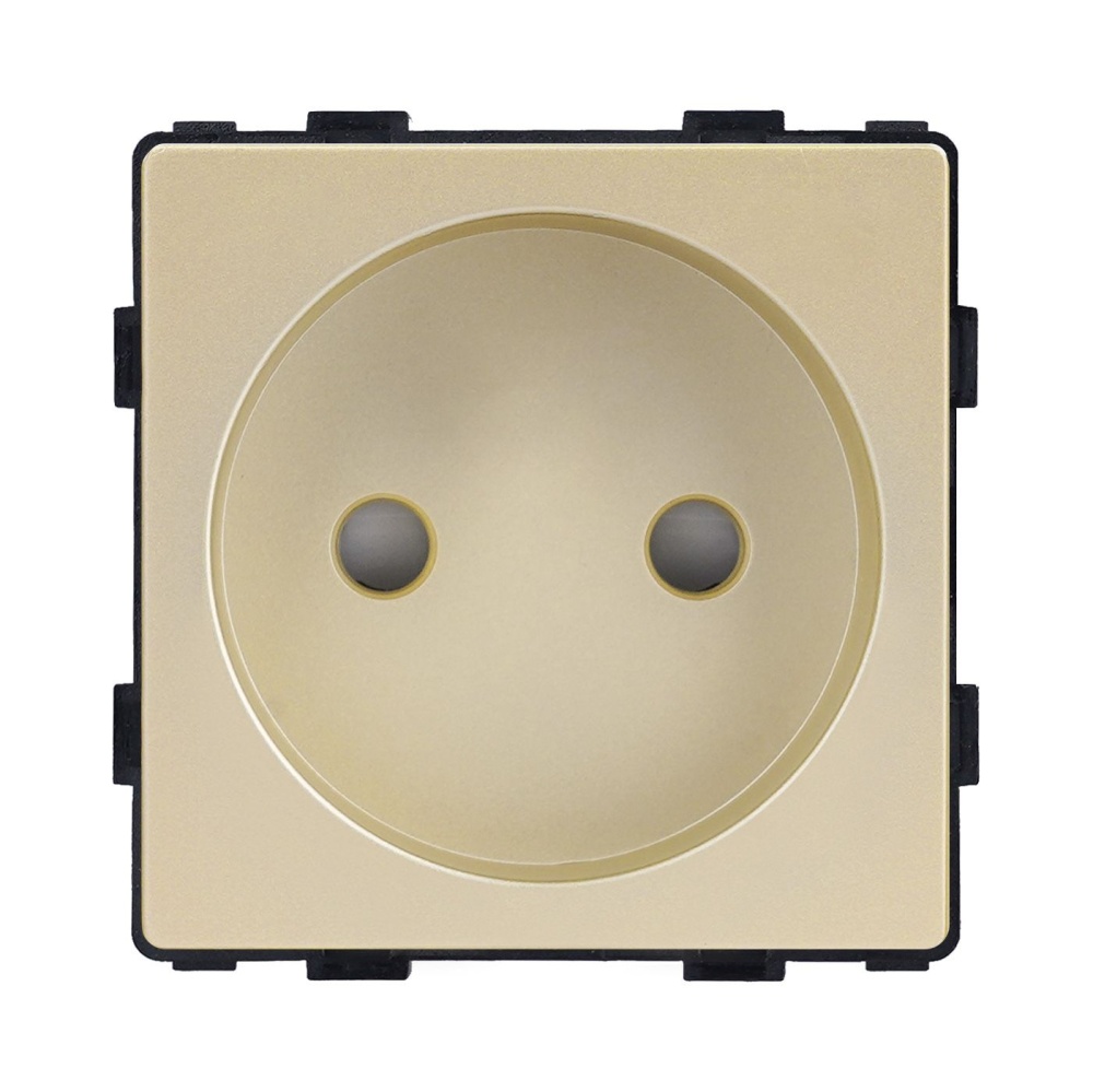 Купить Механизм розетки без заземления (без рамки), цвет золотой в интернет-магазине Mvava.ru