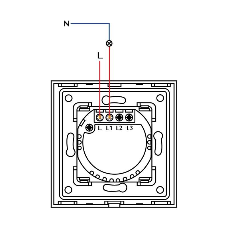 Купить Сенсорный выключатель релейный 1 клавиша 1 пост, (1G) стекло 86х86мм цвет черный в интернет-магазине Mvava.ru