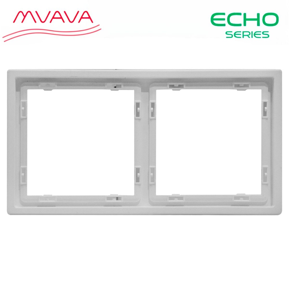 Купить Рамка 2 поста 152*81мм, серия echo, цвет белый в интернет-магазине Mvava.ru