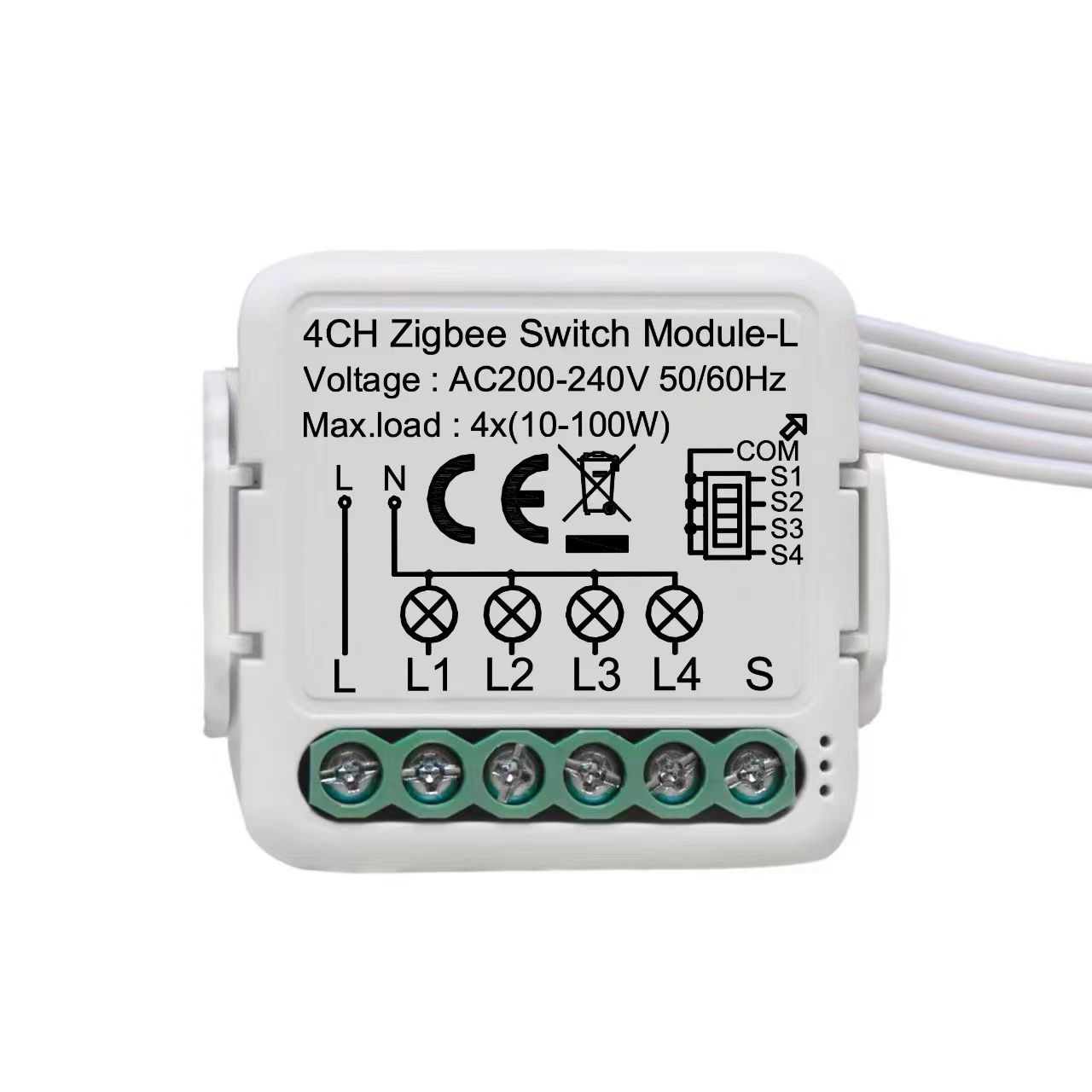 Купить Умное реле ZigBee 4 линии (Алиса, без нуля с конденсатором) в интернет-магазине Mvava.ru