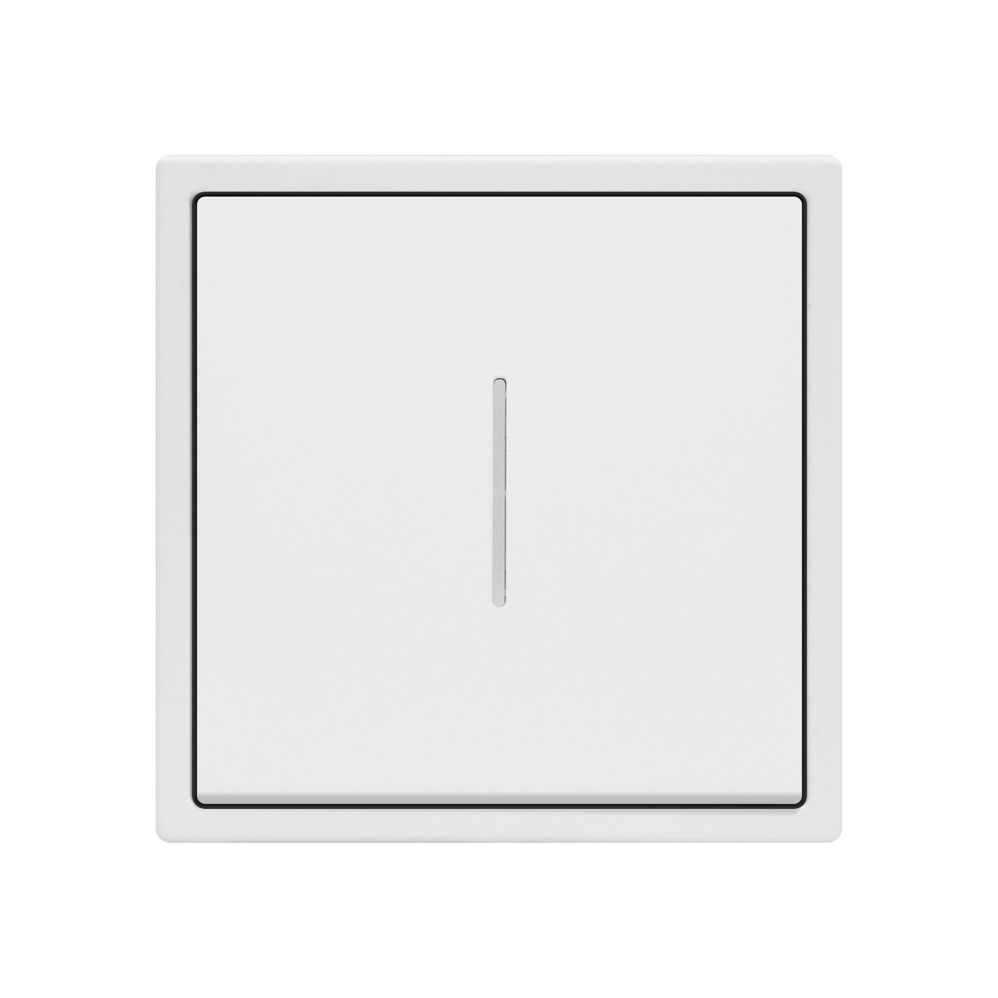 Выключатель echo LED с самовозвратом, 1 клавиша, 1 пост, рамка 81х81мм, цвет белый MVAVA