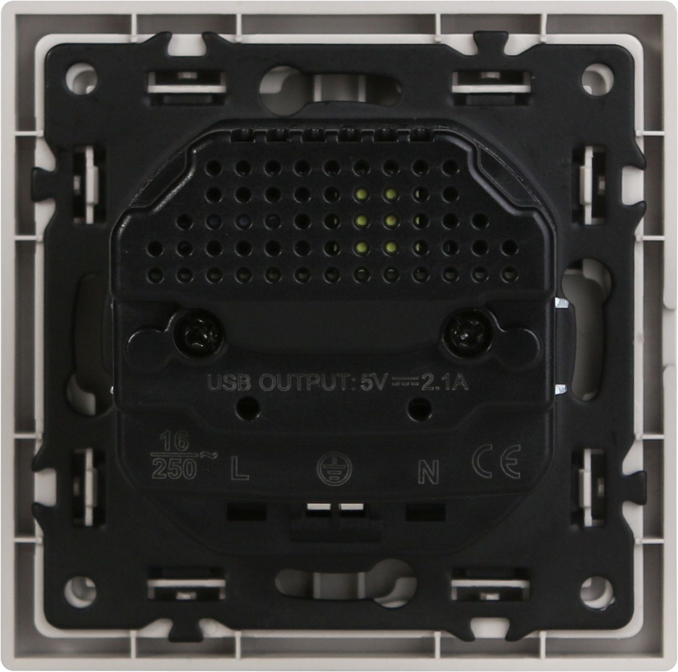 Розетка echo с Usb АА 10W, 1 пост 16А, рамка пластик 81х81, цвет кашемир MVAVA
