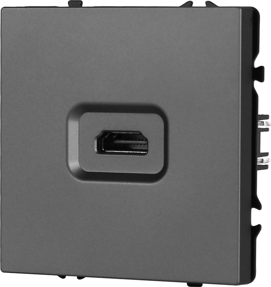 Механизм розетки echo, HDMI (без рамки) цвет серый MVAVA
